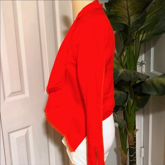 Marciano 🍭 Shayna Red Linen Sweater 2 - Picture 4 of 5